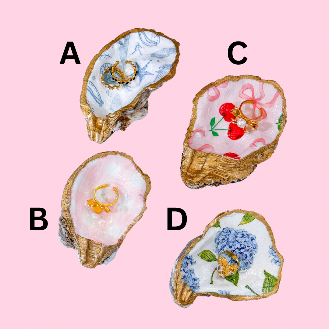 Oyster Shell Ring Holder ( Jewelry Not Included )