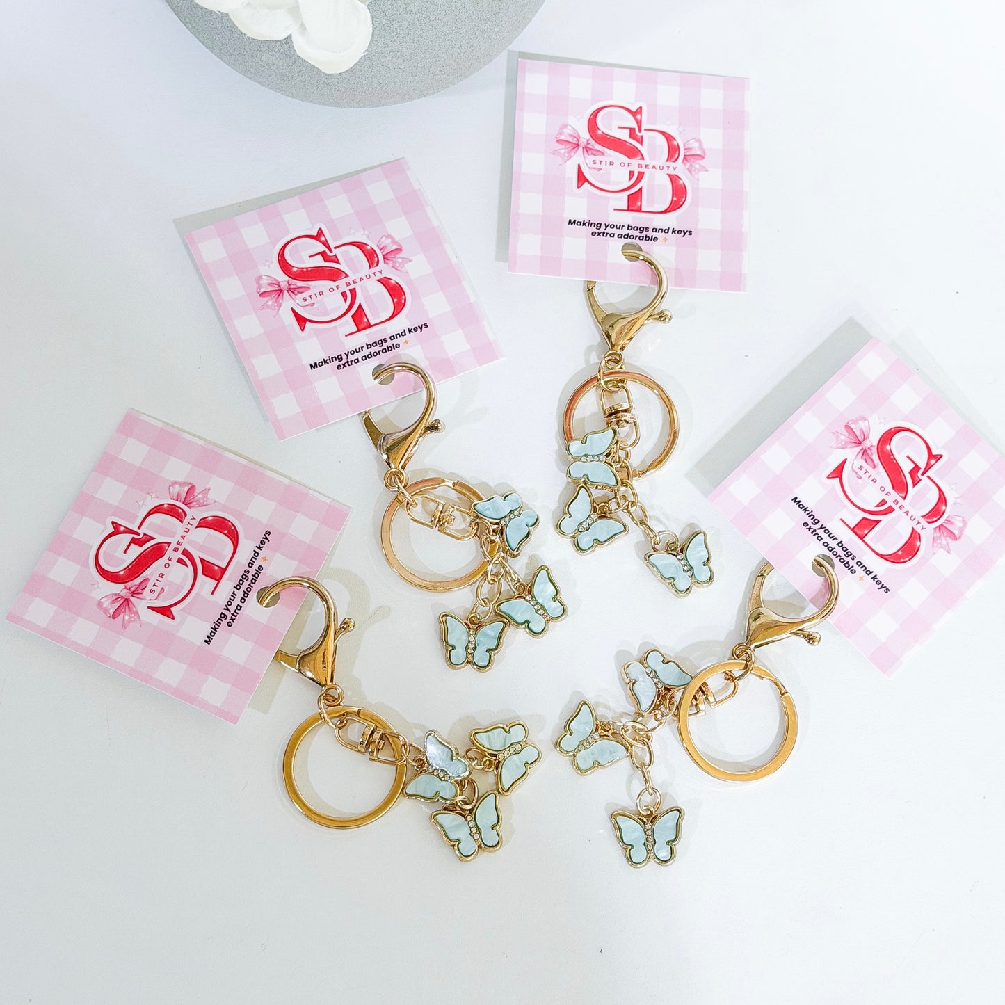 Blue Butterfly Bag Charm