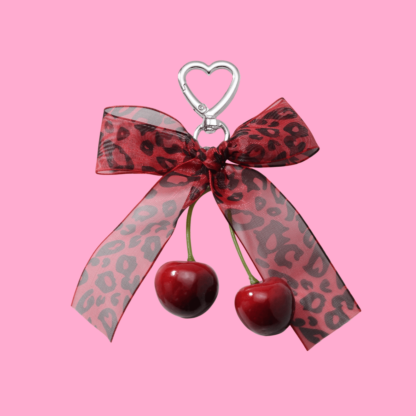 Cherry Bow Bag Charms