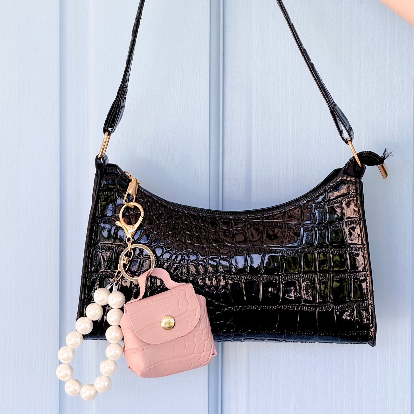 Pearl Mini Pouch Bag Charms ( Purse not included )