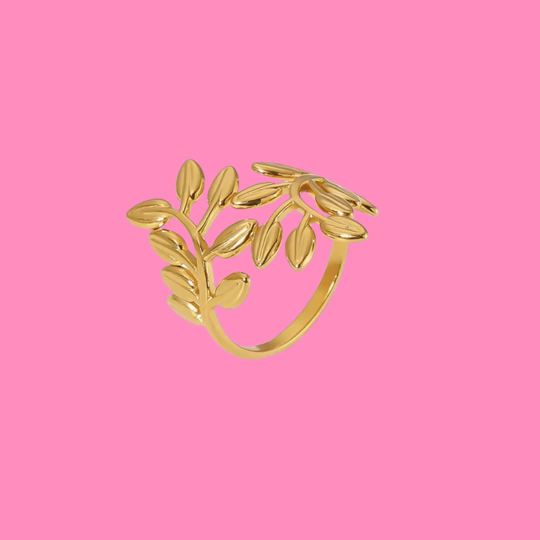 Boho Gold Leaf Ring | B-250