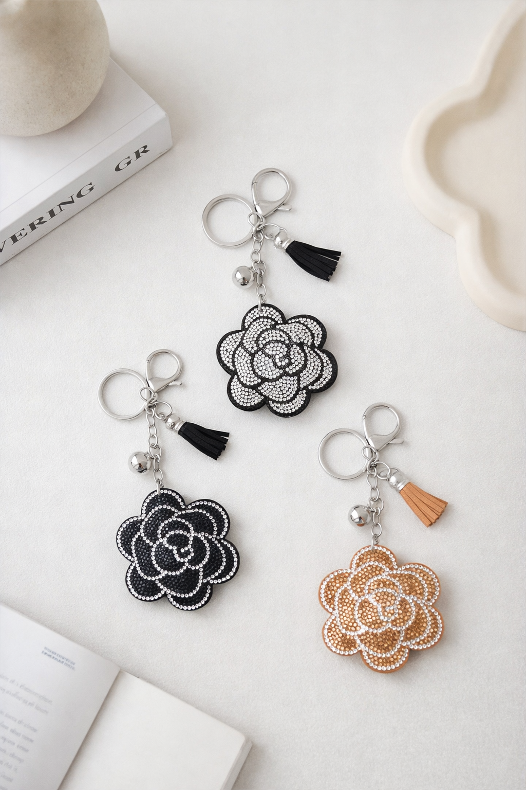 New Crystal Rose Bag Charm