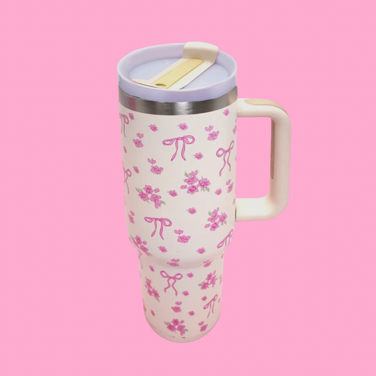 Flower & Bows ( 40oz Tumbler )