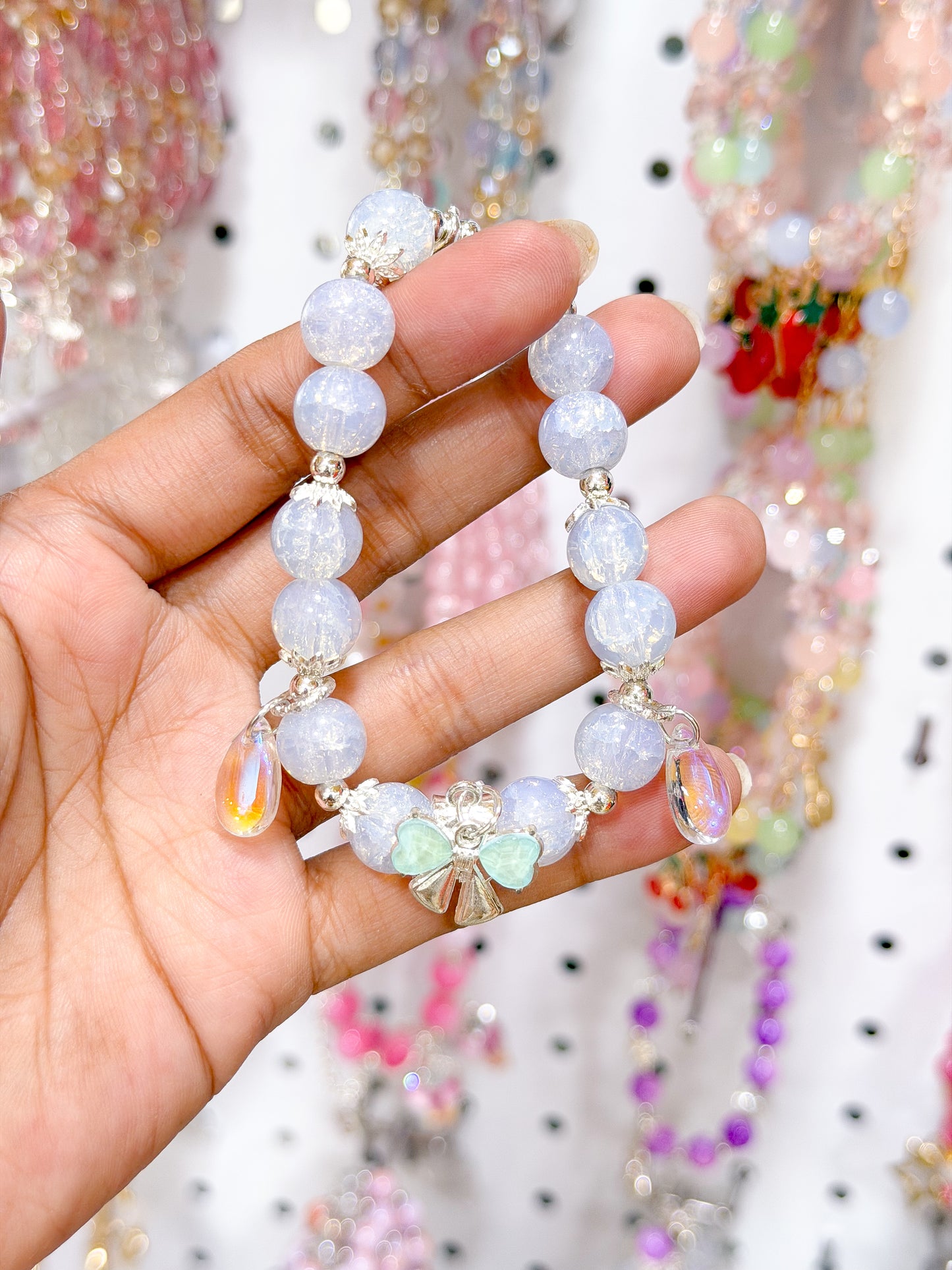 Moonstone Lucky Charm Beaded Bracelet