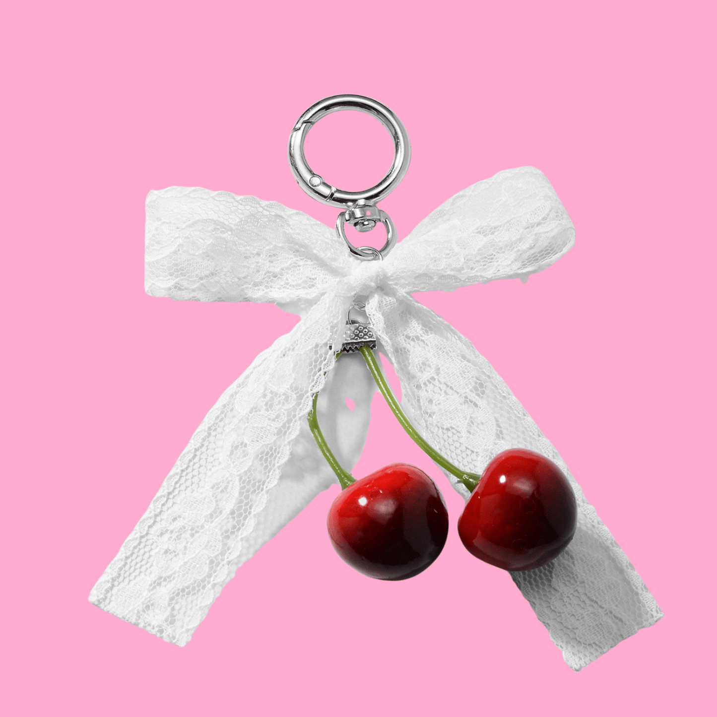 Cherry Bow Bag Charms