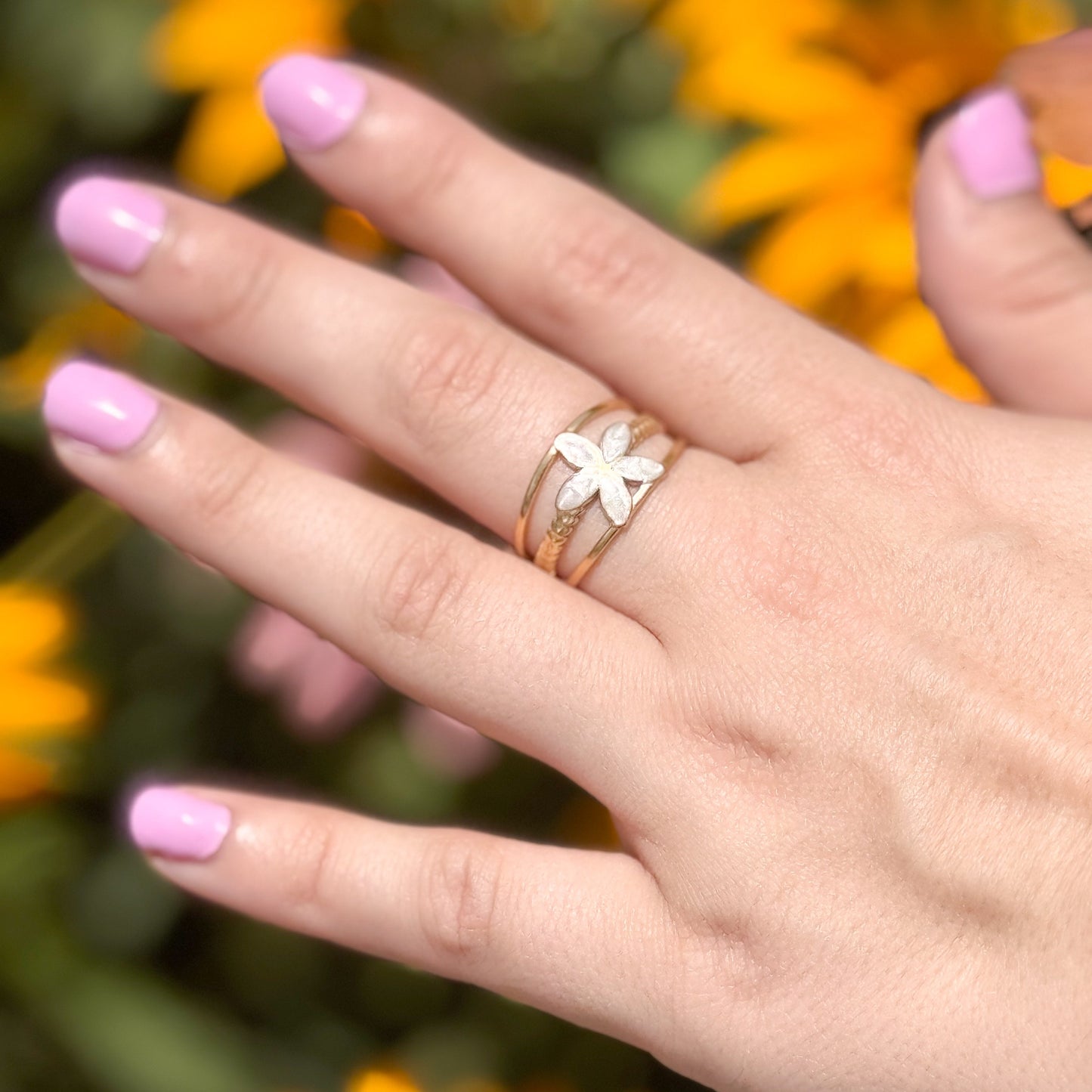 Dahlia Adjustable Open Ring | B-270