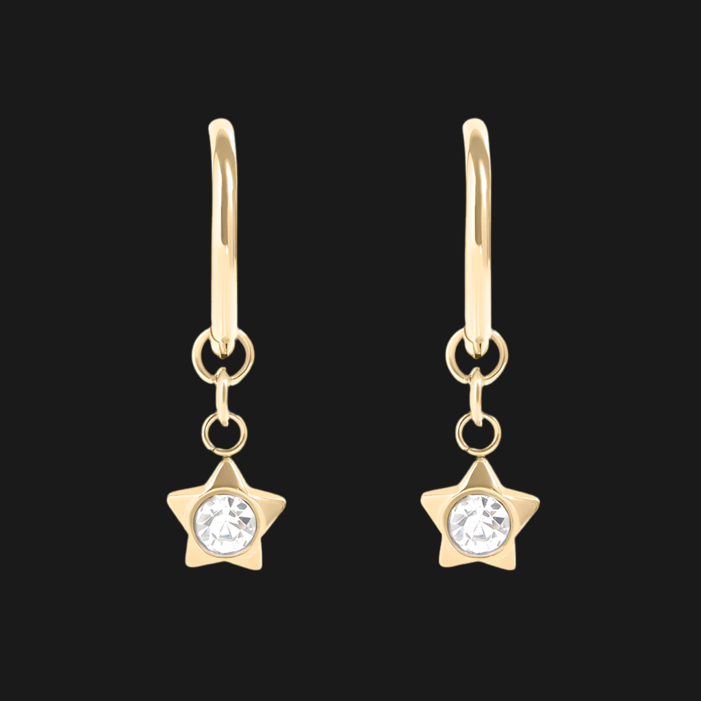 Wish Upon a Star Huggie Earrings