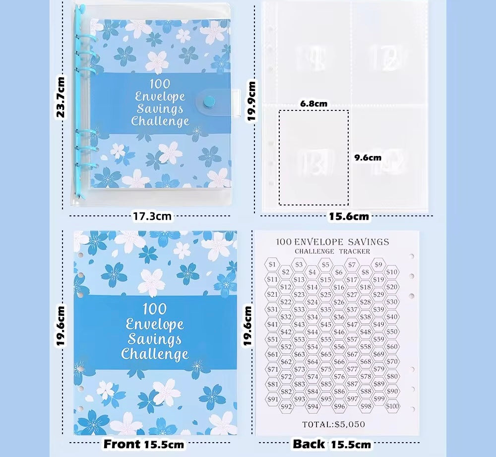 100 Envelope Savings Challenge Binders