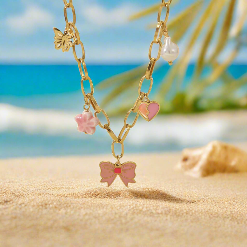 Coquette Necklace - Tarnished Resistant