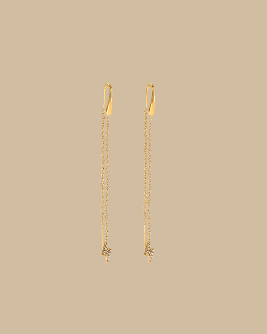 Stardust Dangle Threader Drop Earrings