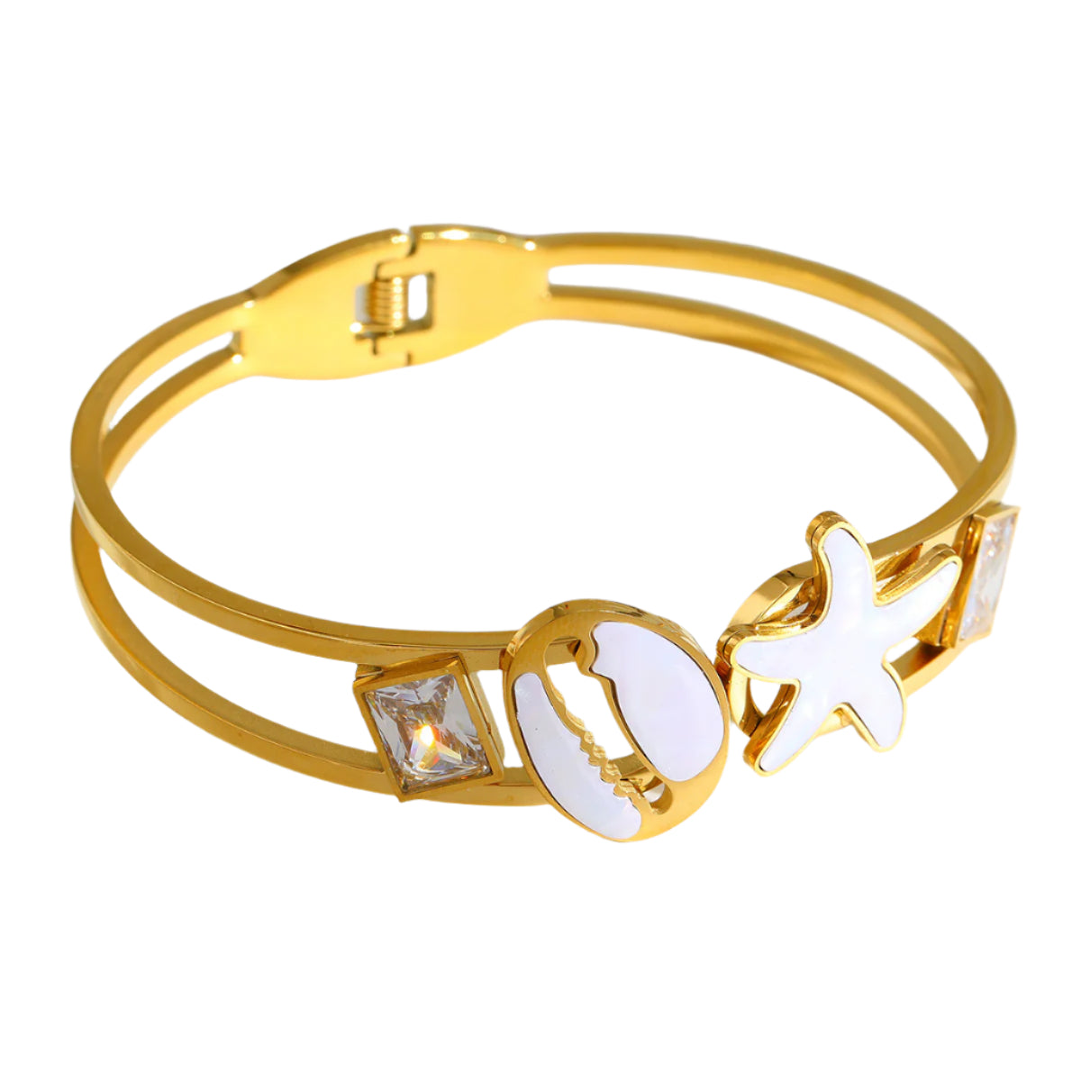 Shell & Starfish Bangle