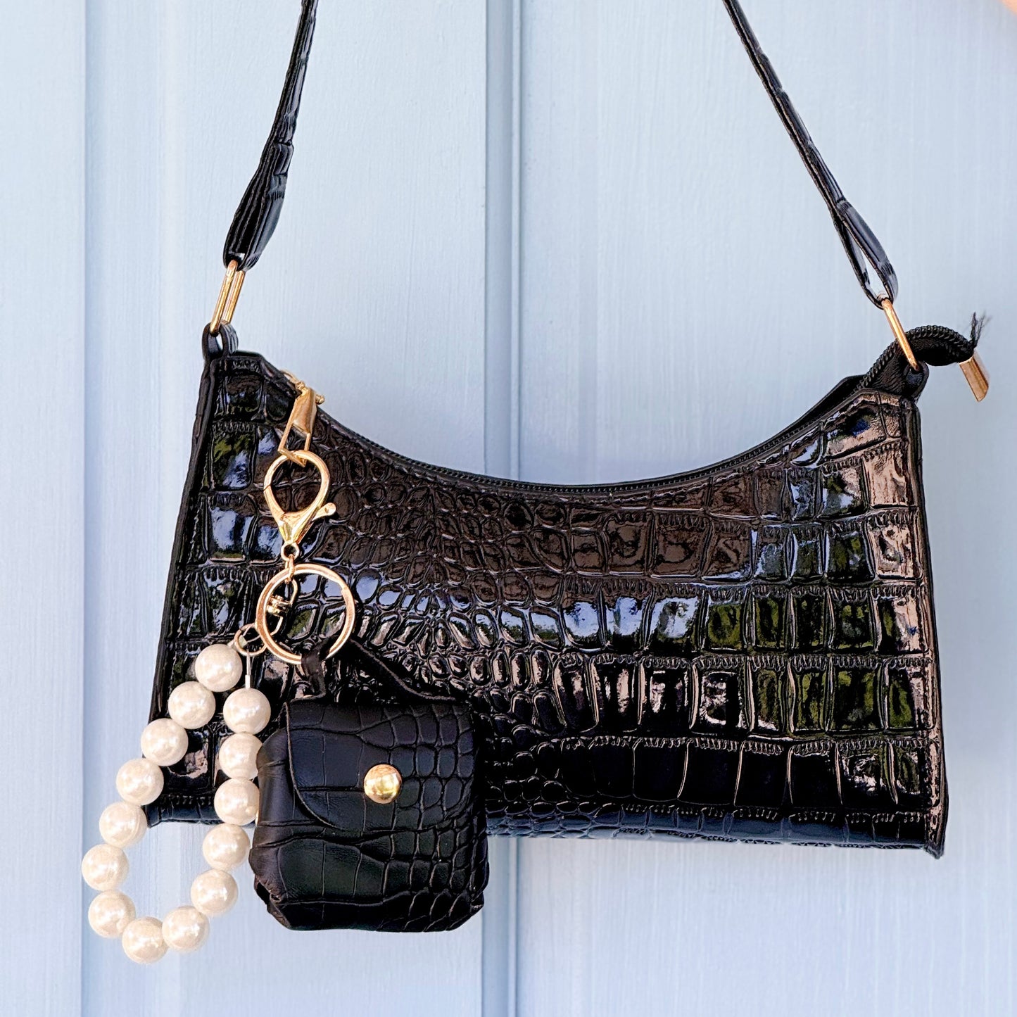 Pearl Mini Pouch Bag Charms ( Purse not included )