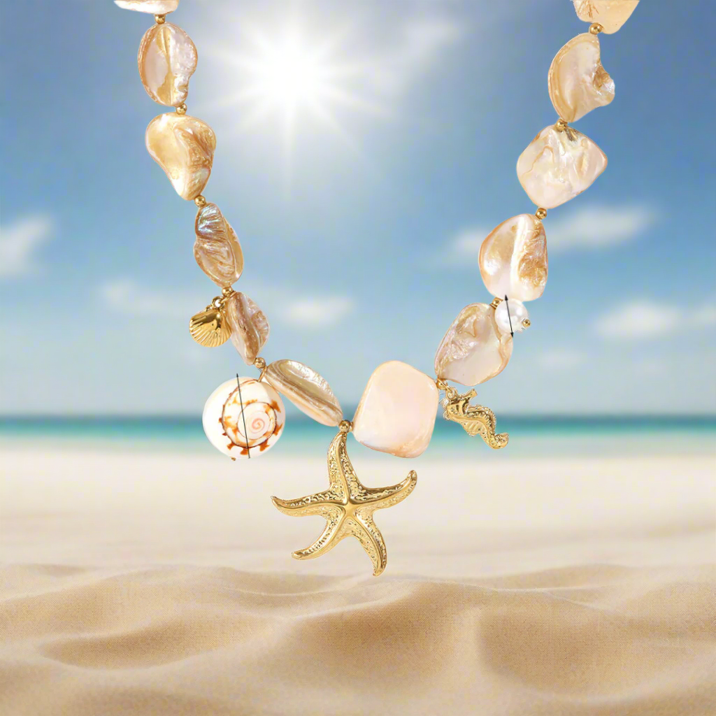 Mystic Sea Necklace - Tarnished Resistant