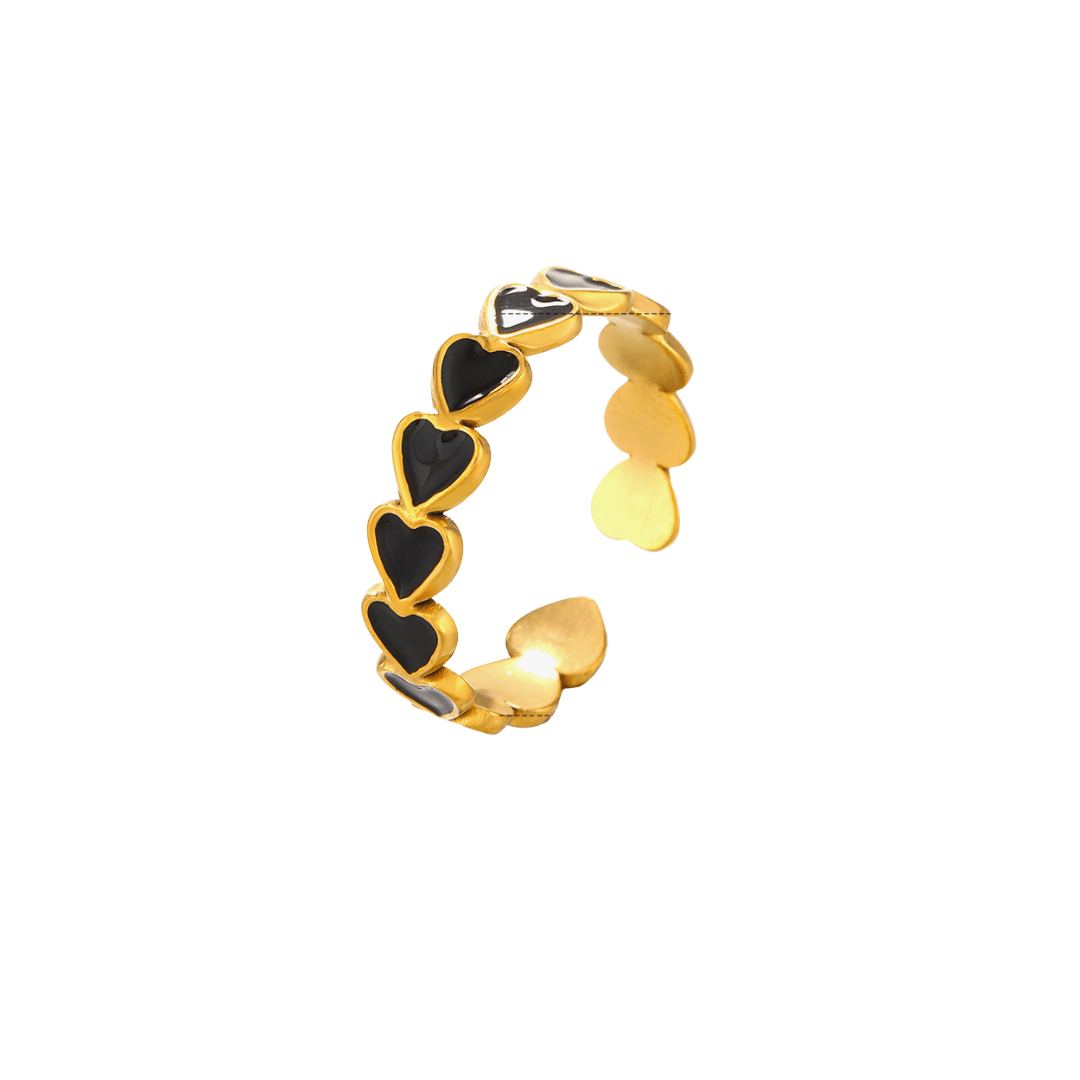Black Eternal Heart Ring | B-192