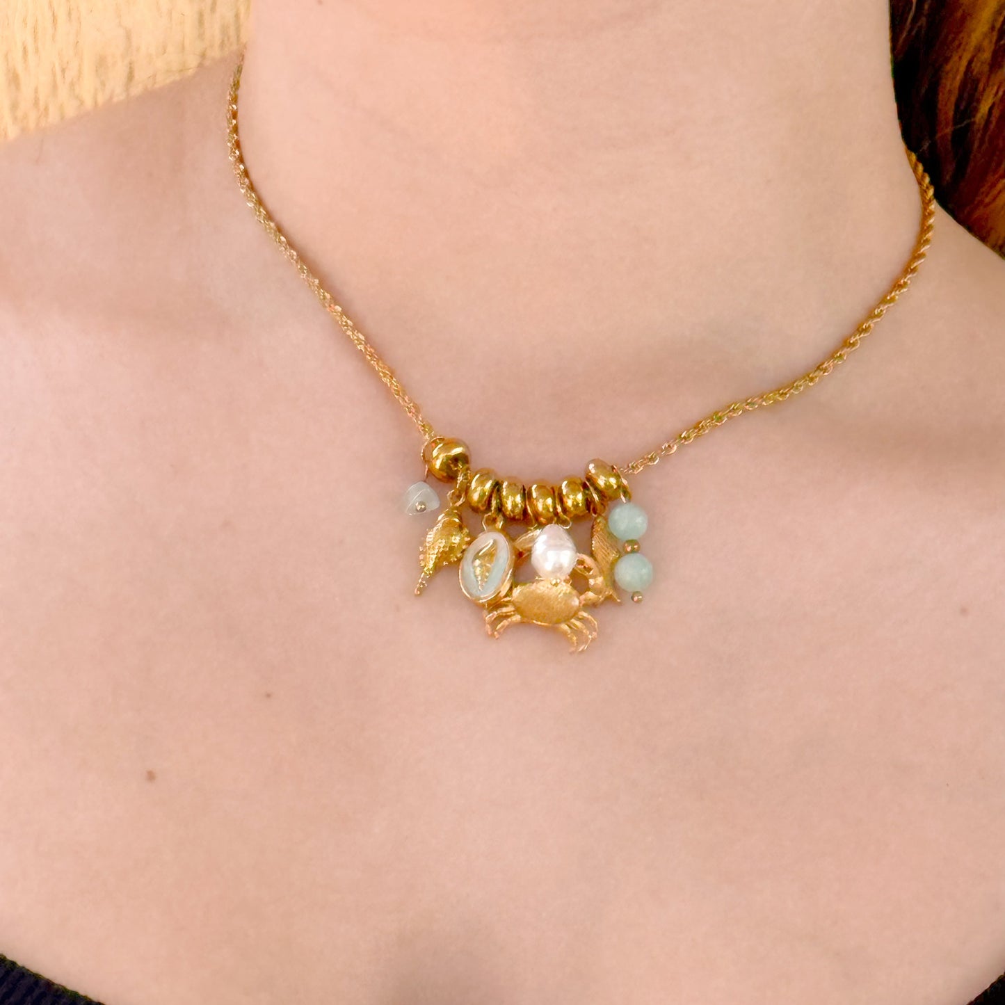 Crab Charm Necklace