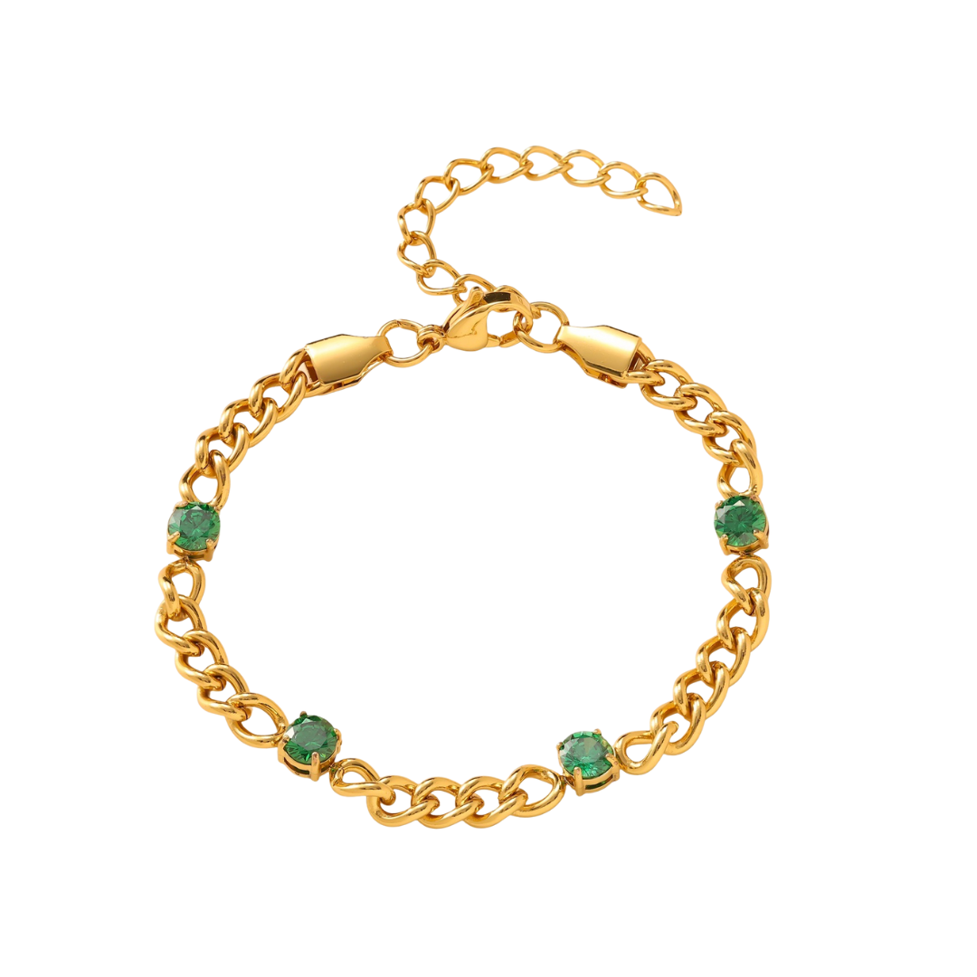 Luna Links Bracelets ( Clear, Pink, Green ) | B-38