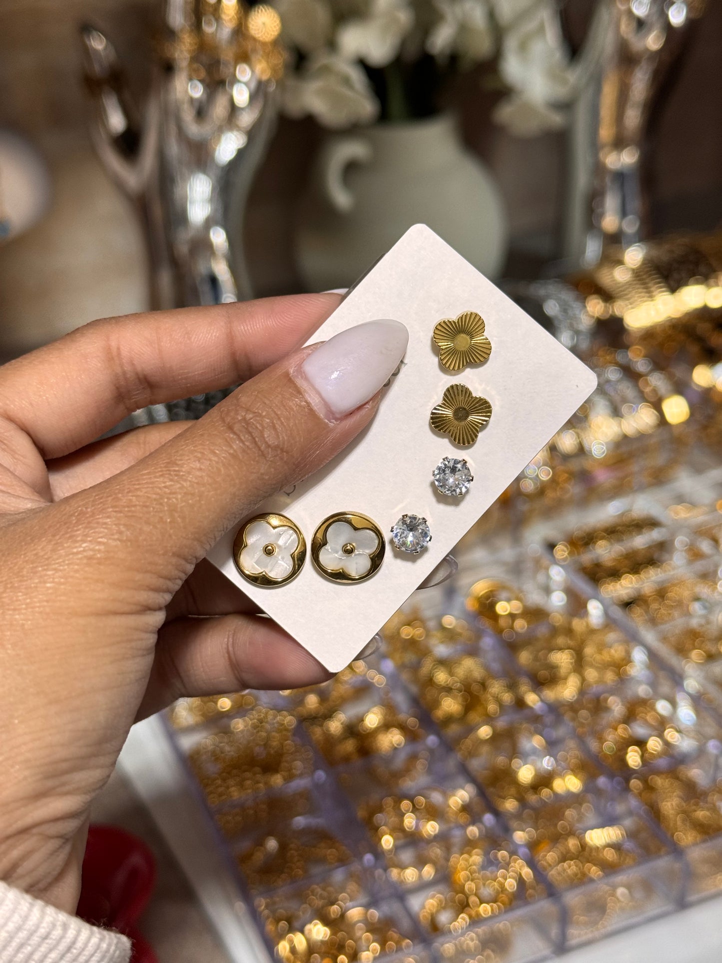 Stud Earrings Sets ( 4 styles )