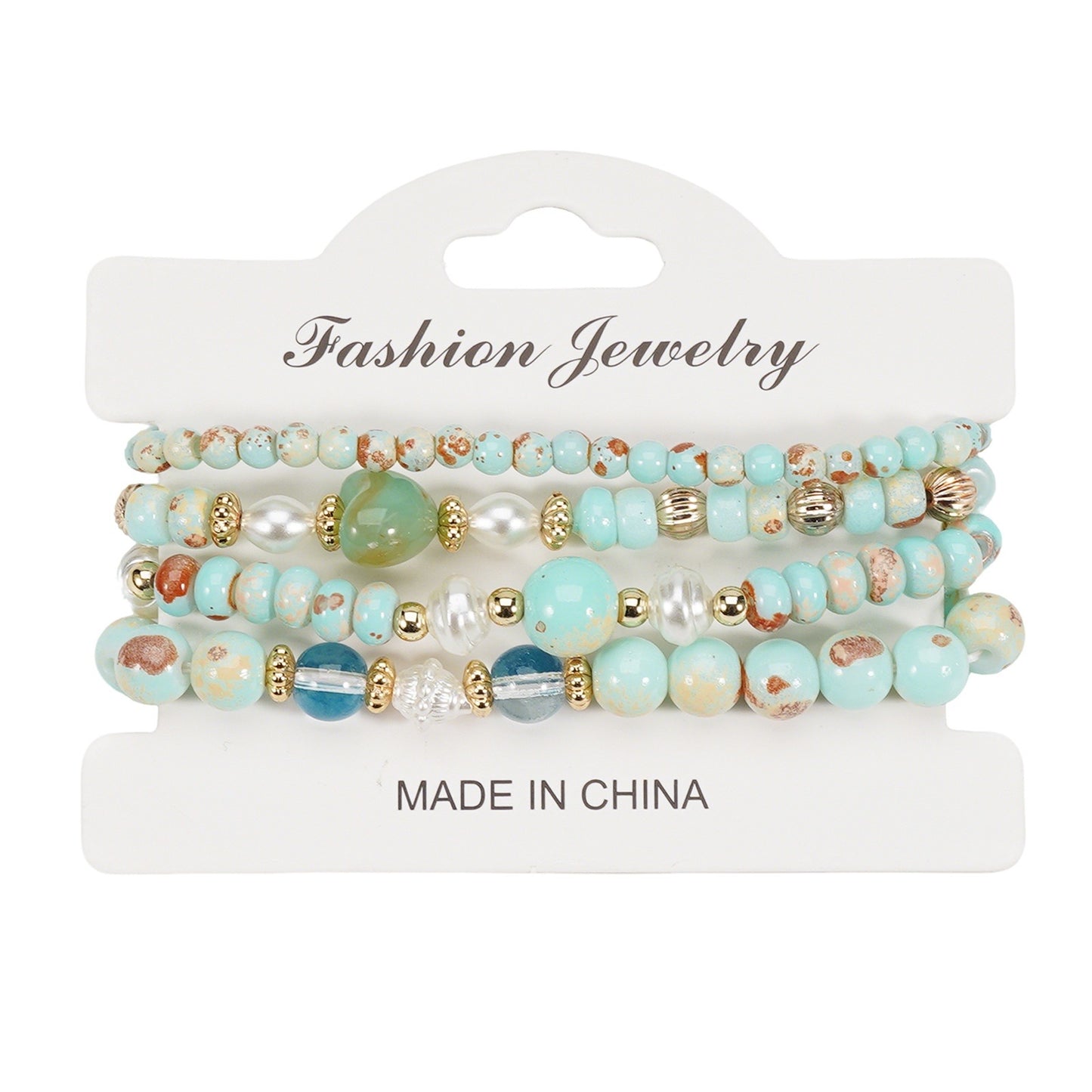 Teal Layered Bracelets