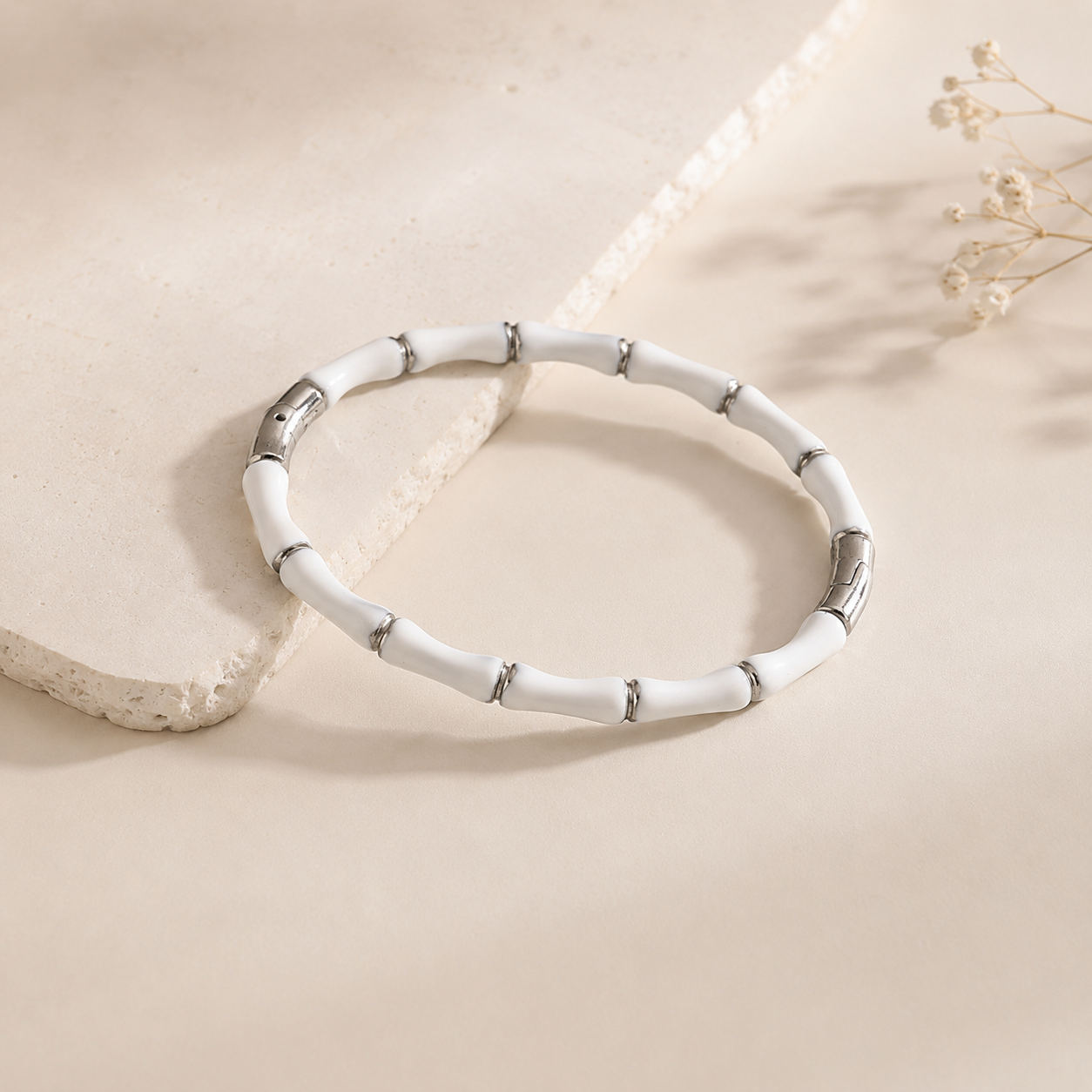 Silver Bamboo Chic Bangles