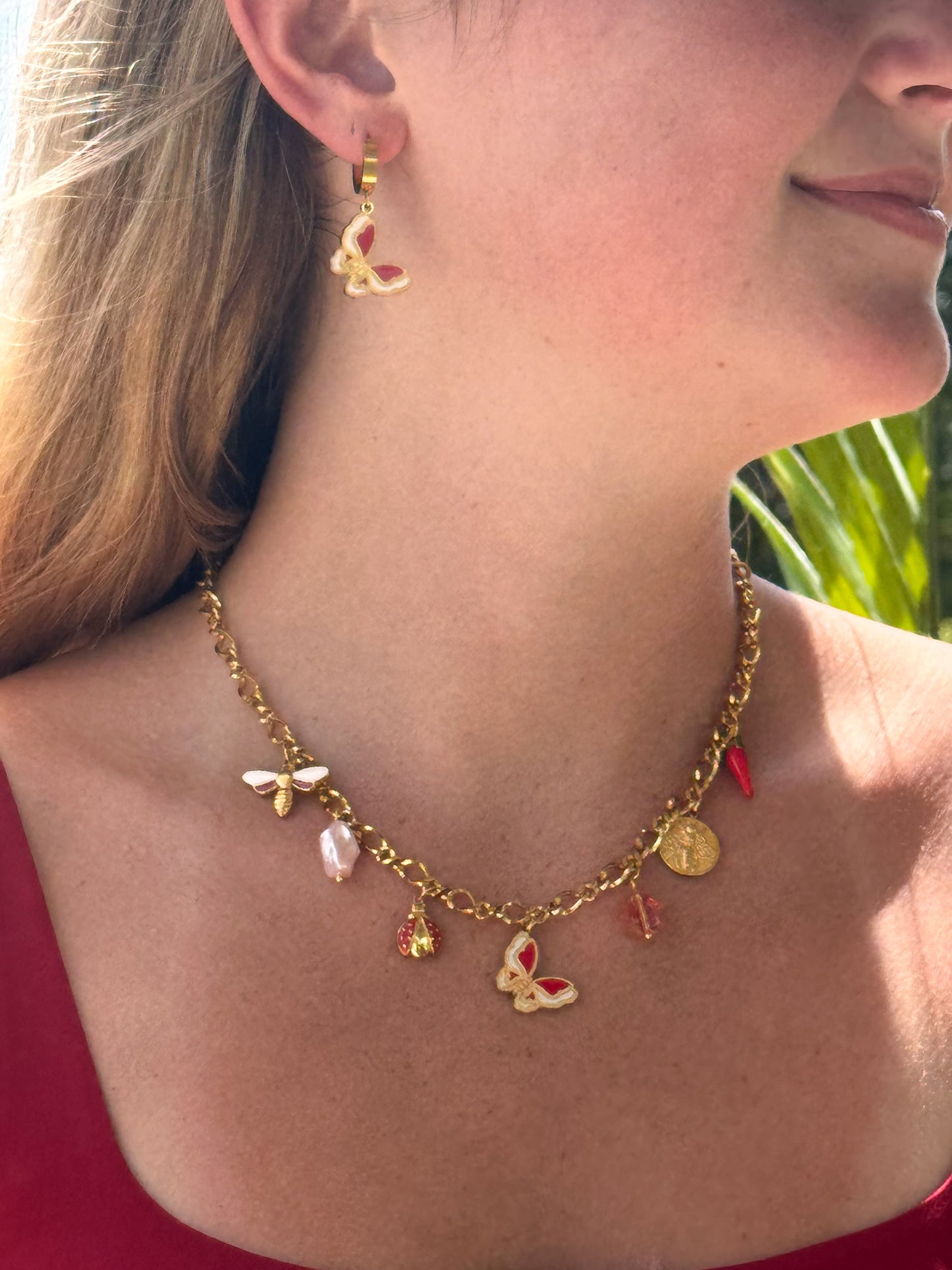 Butterfly Kisses Charm Necklace