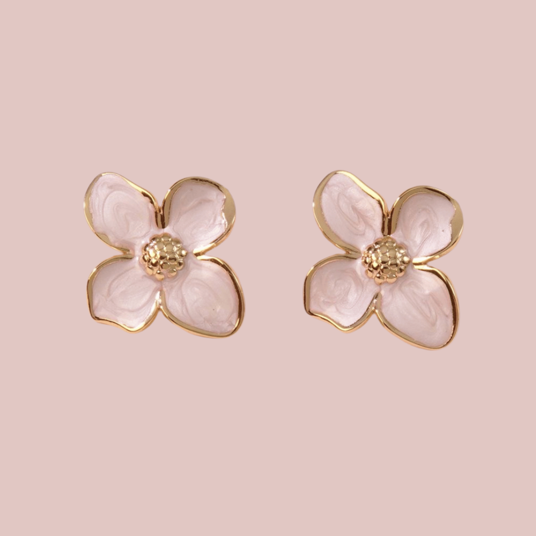 Petal Kiss Stud Earrings
( Available in 3 colors )