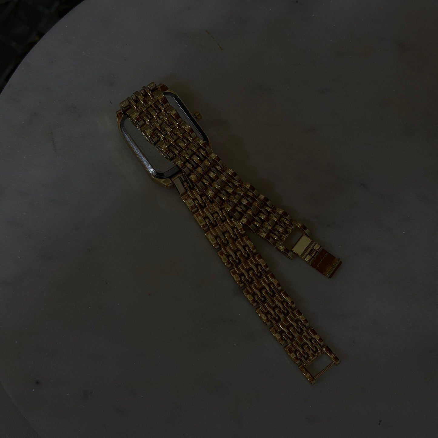 Watch on a white surface