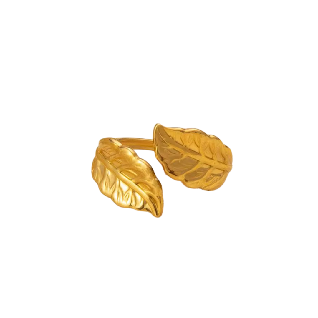 Golden Leaf Wrap Ring | B-249