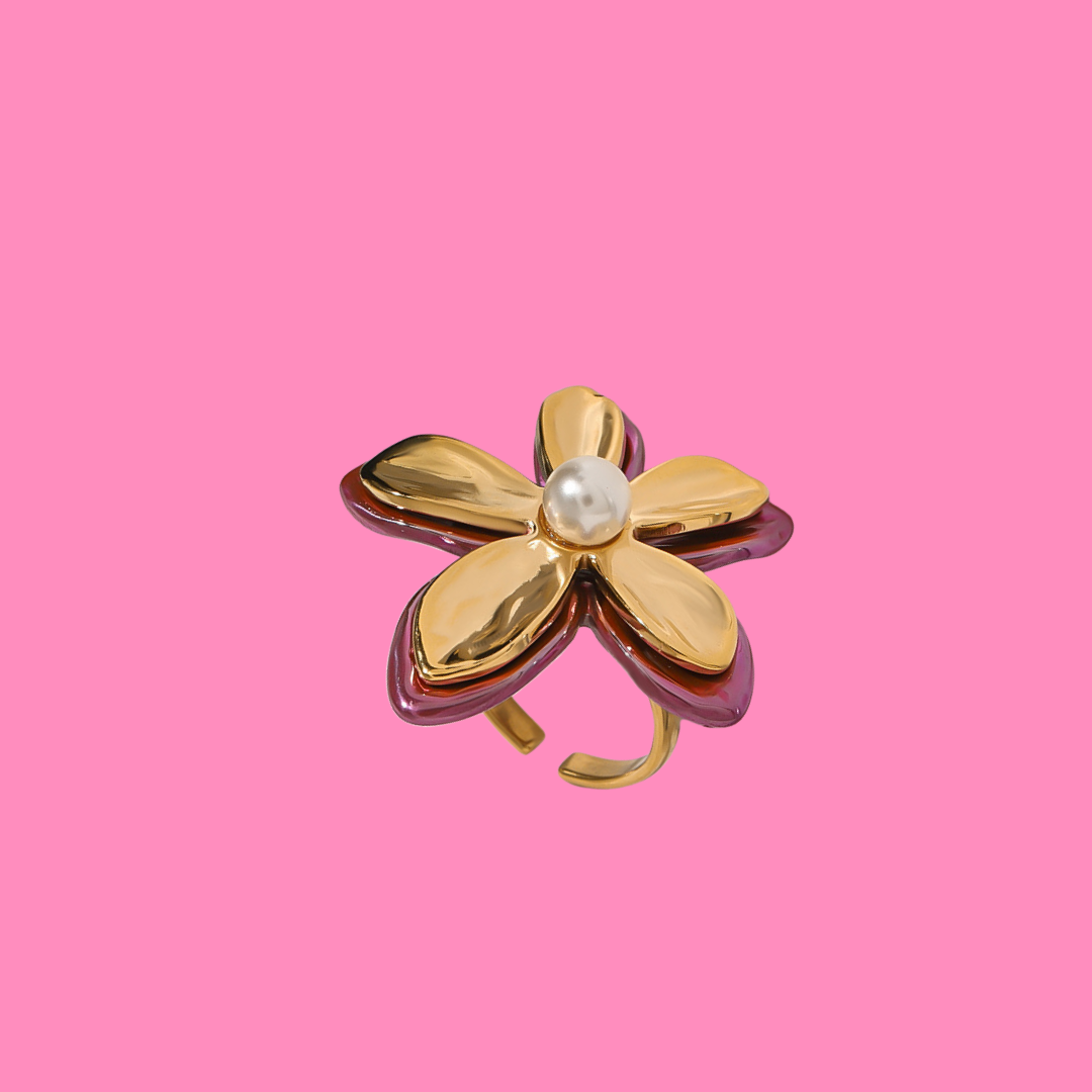 Pink Flower Ring