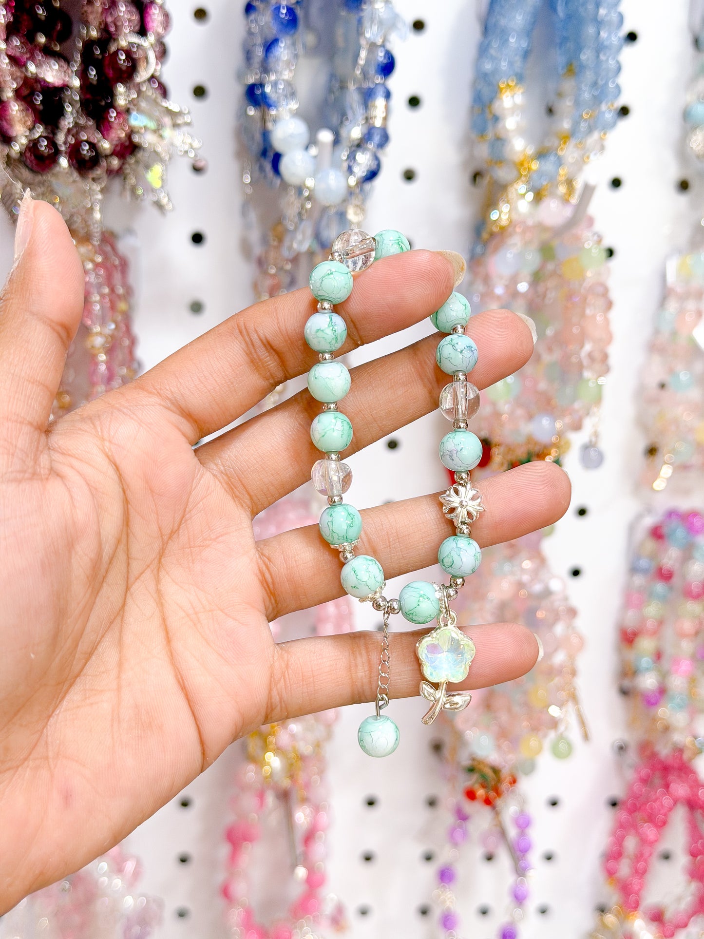 Dreamy Green Lucky Charm Beaded Bracelet
