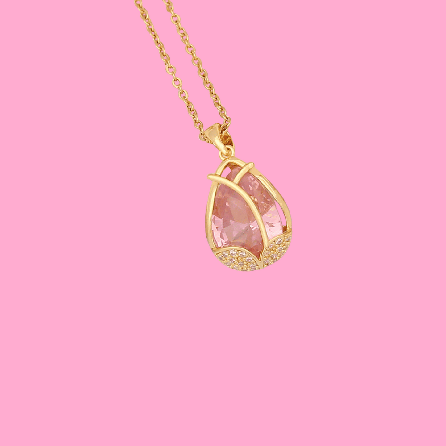 Pink Tulip Necklace
