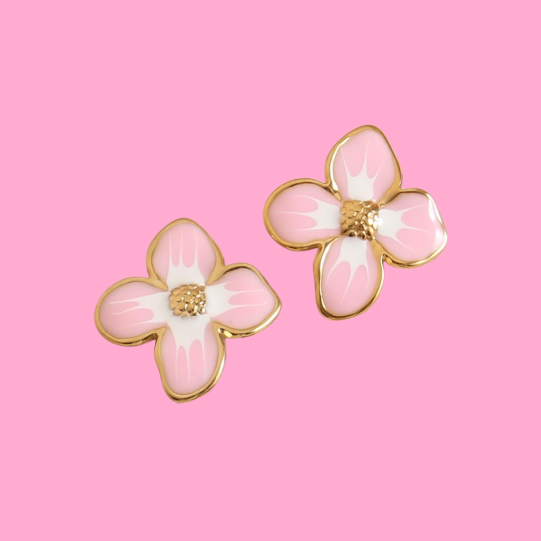 Blush Bloom Studd Earrings | B-157