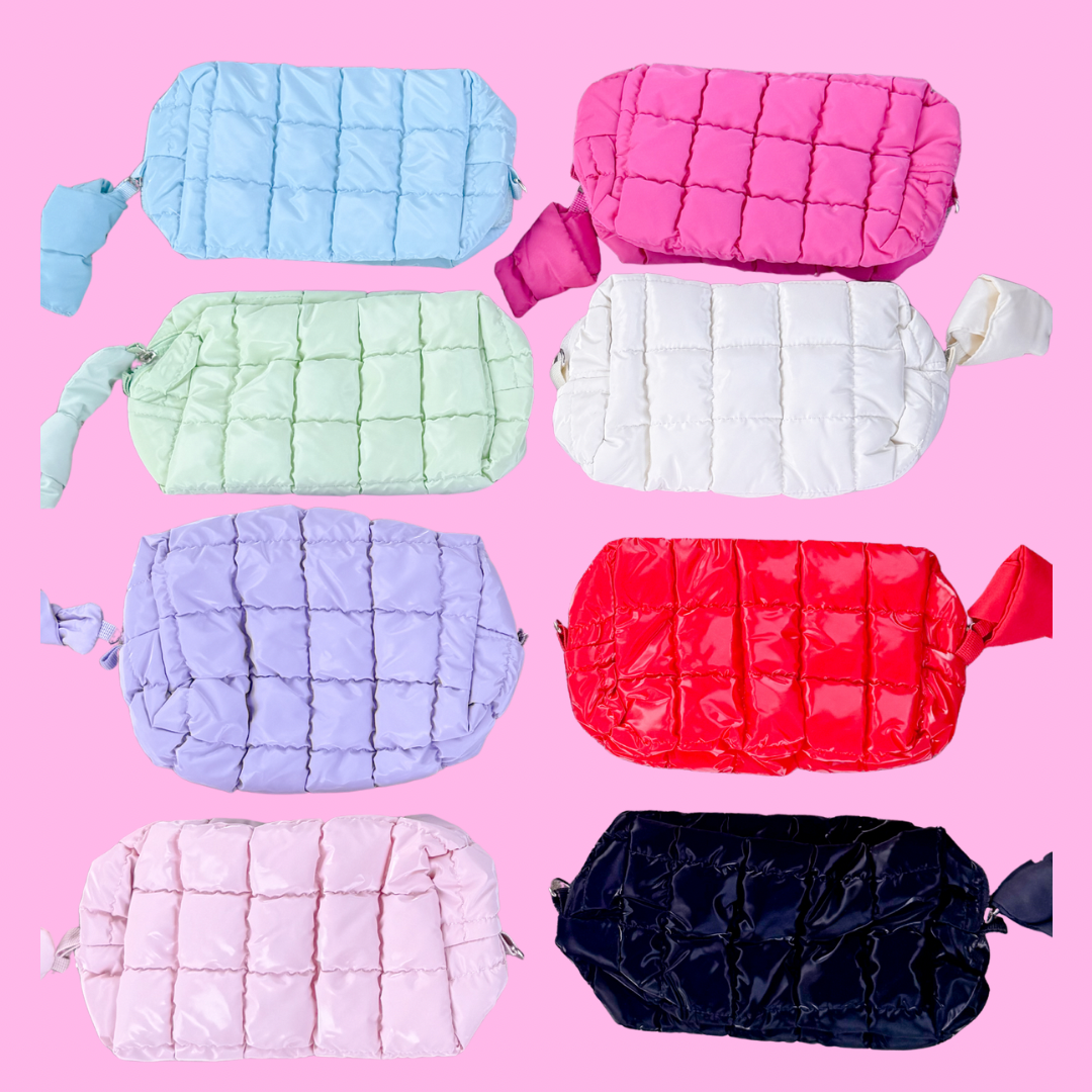 Large Puffy Zip Makeup Bags