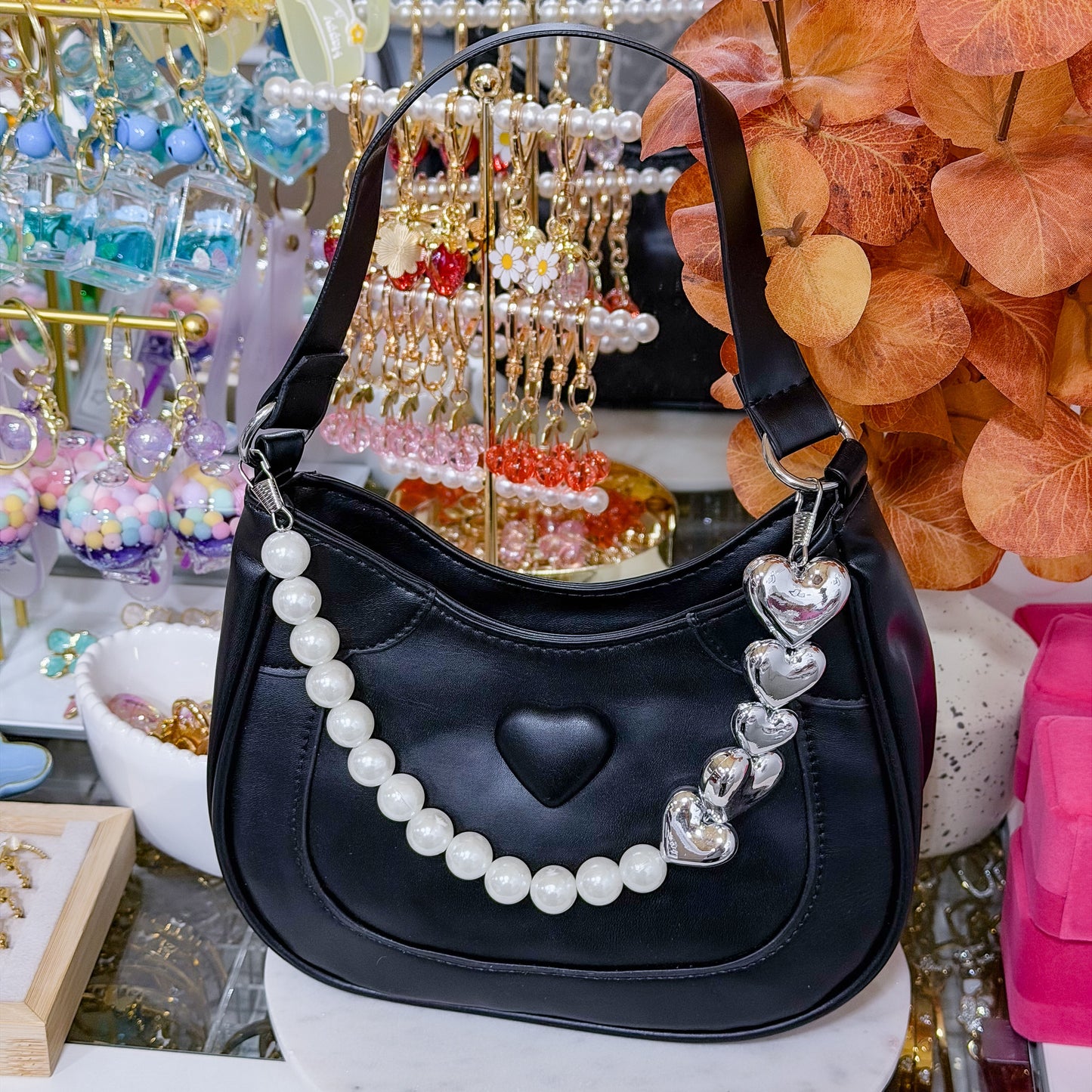 Black Lovebug Crossbody Bag