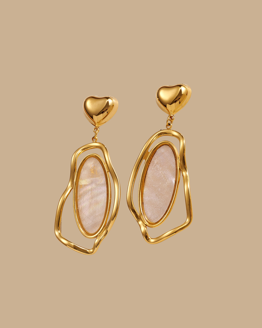 Abstract Heart Earrings