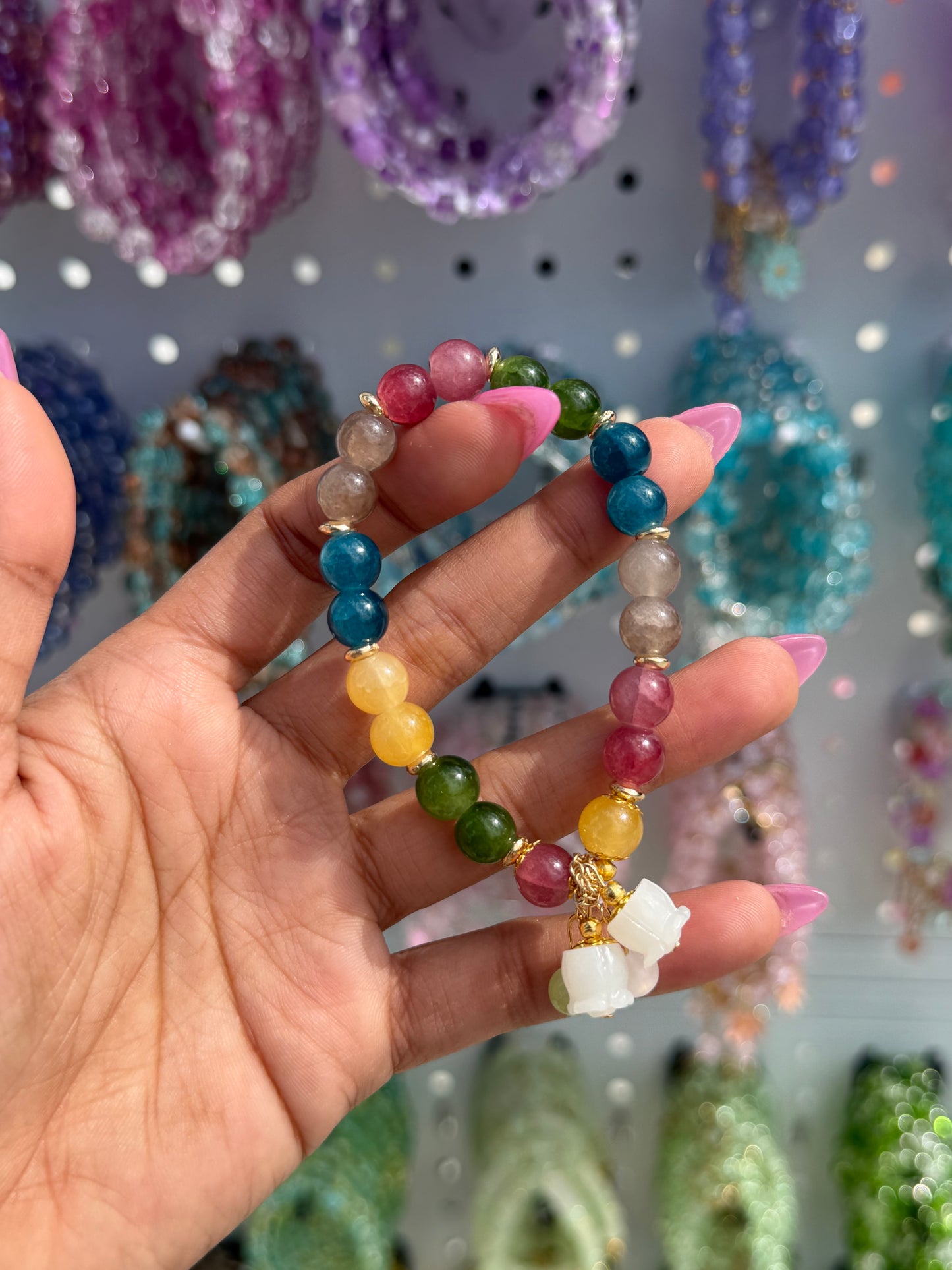 Tulip Lucky Charm Beaded Bracelet