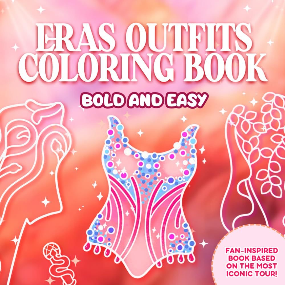 Eras Outfit Inspired Coloring Books