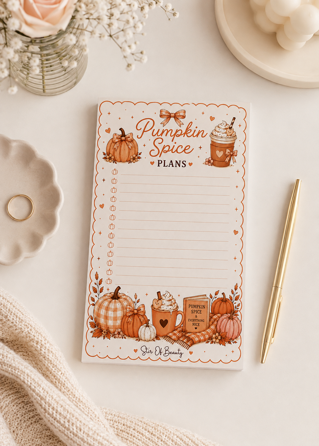 Pumpkin Spice Plans Notepad ( 5x8 )