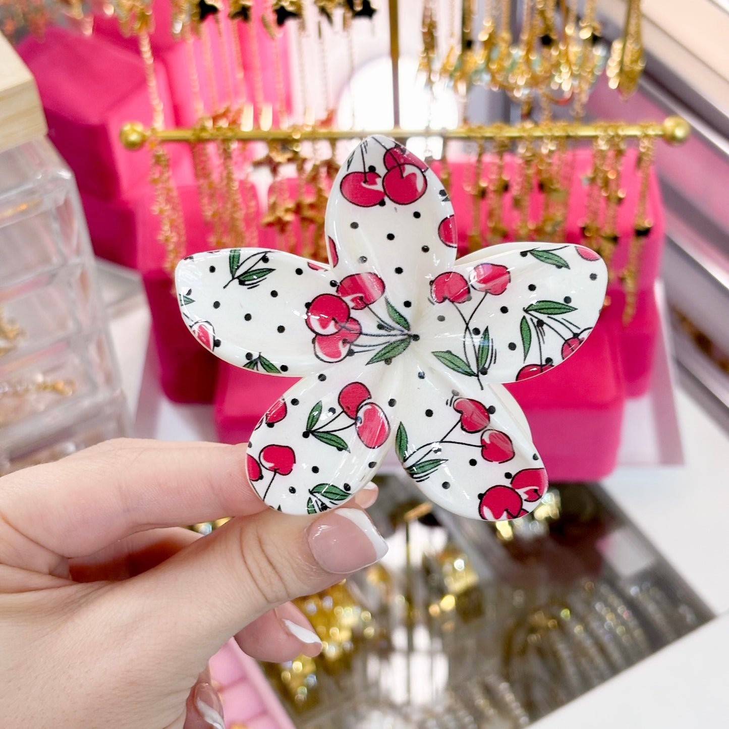Cherry Flower Clip