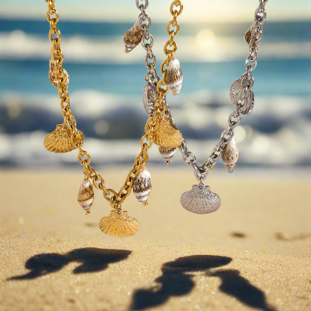 Coastal Charm Necklace - Tarnished Resistant