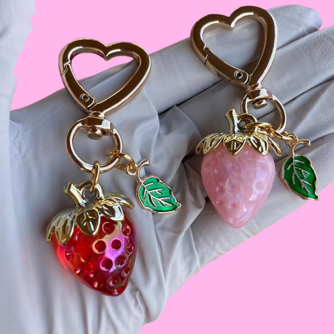 Strawberry Bag Charms