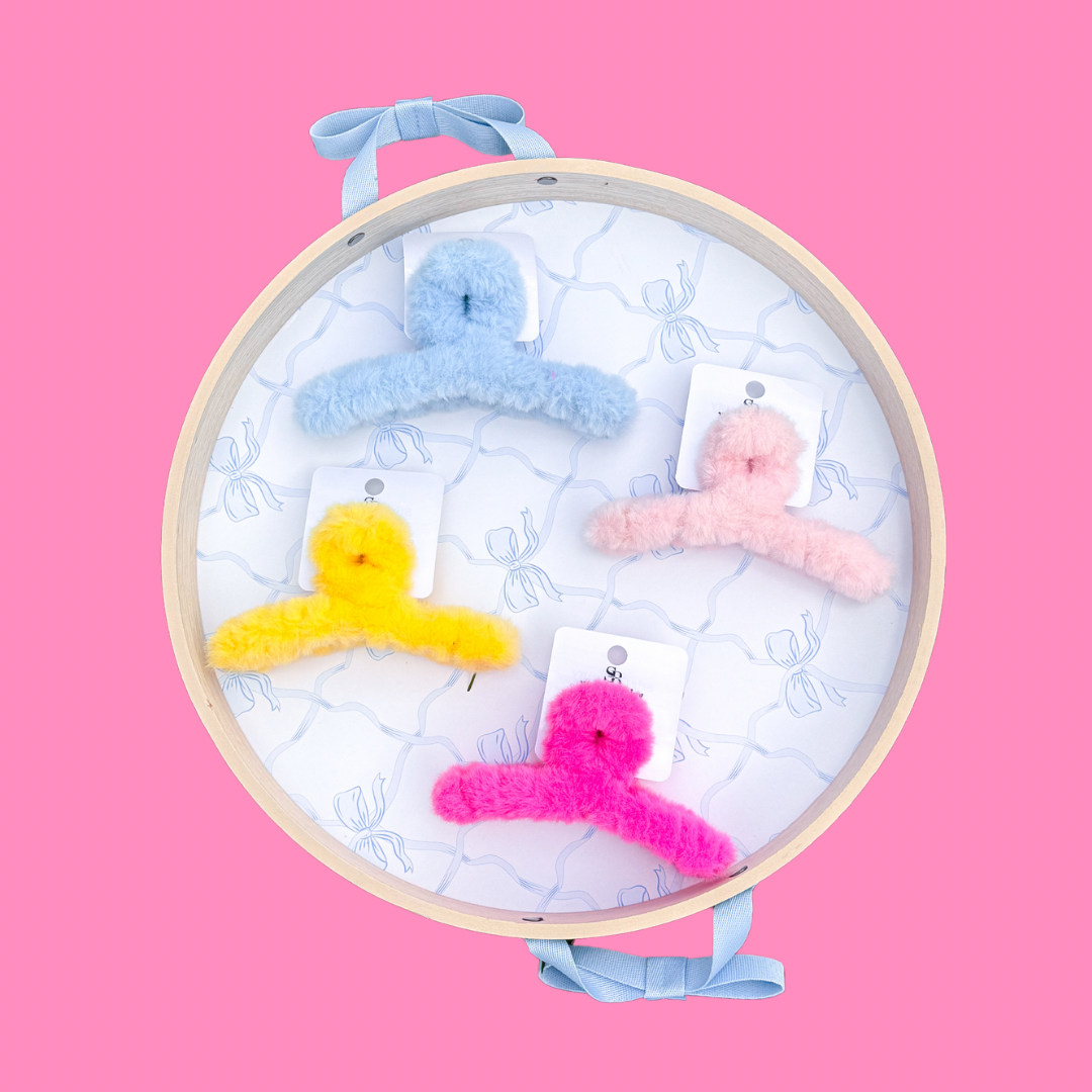 Fluffy Hair Clips