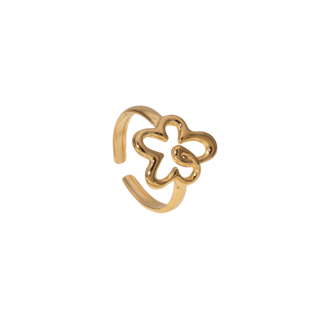 Gilded Love Flower Ring | B-183
