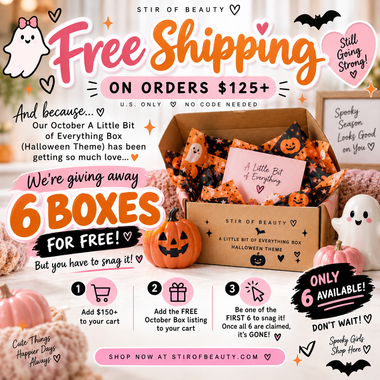 FREE OCTOBER “A LITTLE BIT OF EVERYTHING” BOX 🎁✨ on orders $150+ today only!
