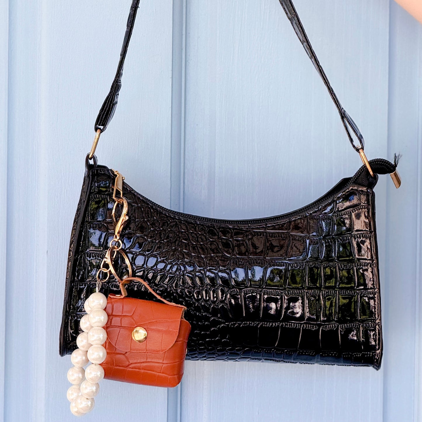 Pearl Mini Pouch Bag Charms ( Purse not included )