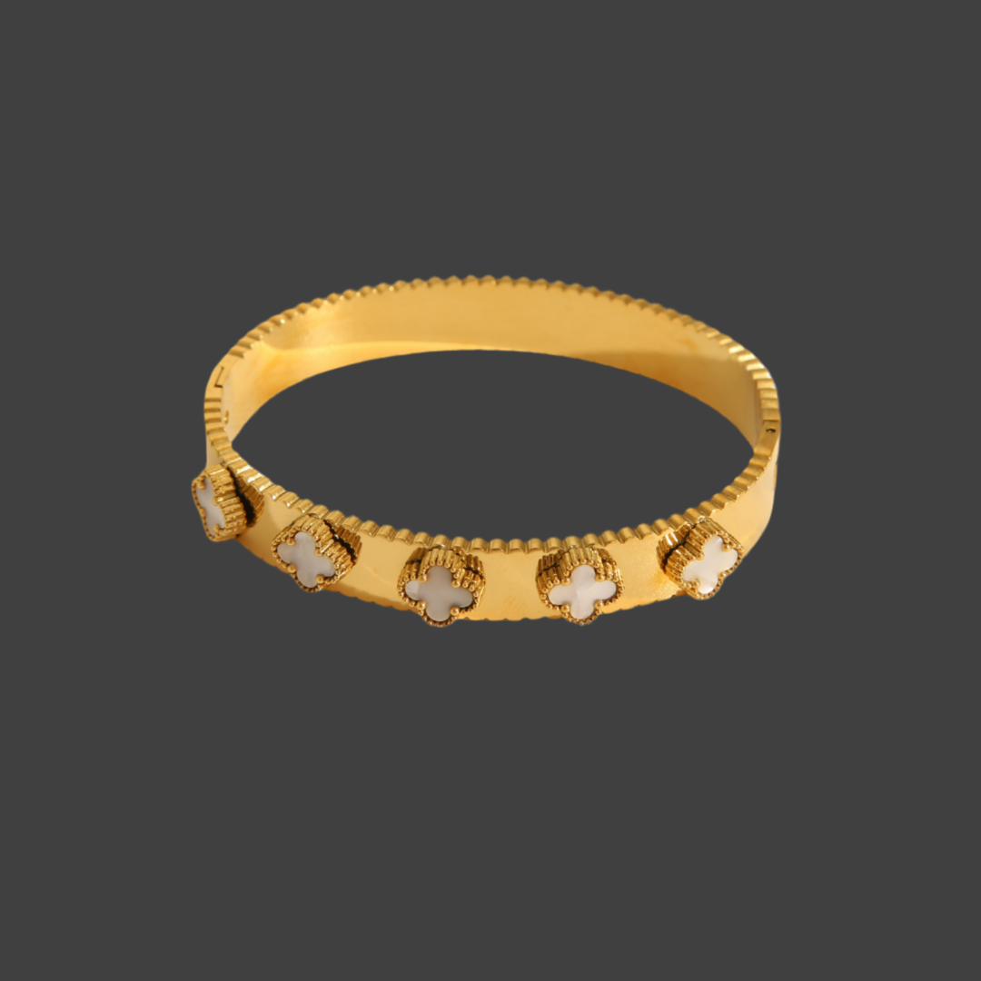 Make A Wish Gold Bangles - Tarnished Resistant