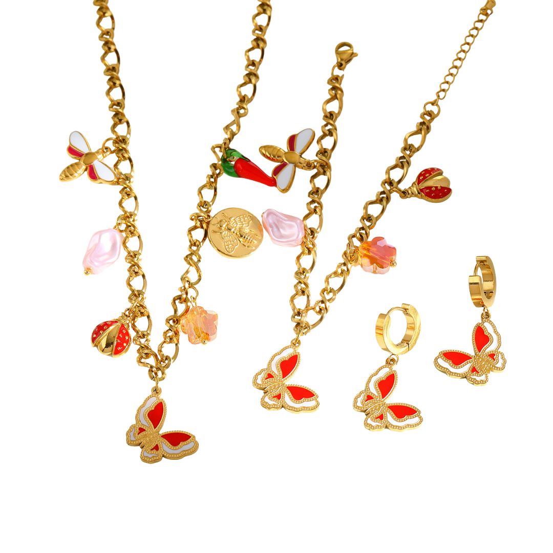 Butterfly Kisses Charm Necklace