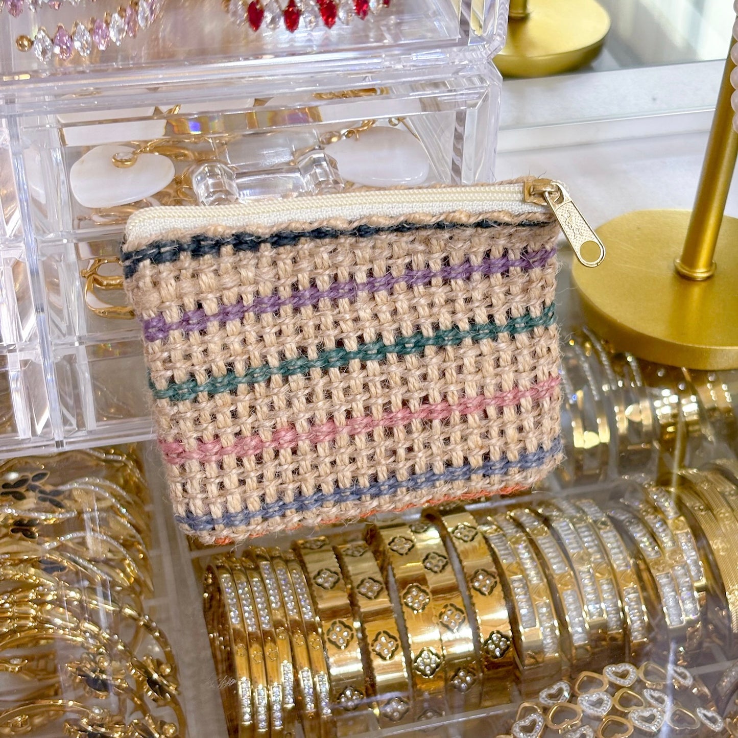Isla Woven Stripe Coin Purse