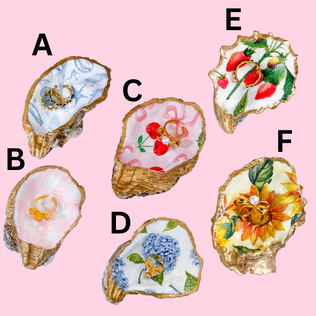 Oyster Shell Ring Holder ( Jewelry Not Included )