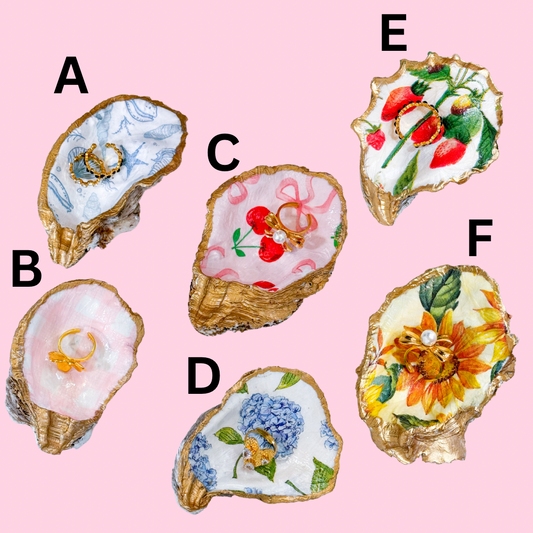 Oyster Shell Ring Holder ( Jewelry Not Included )