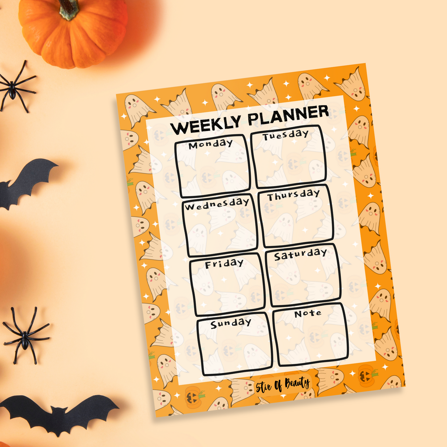 👻 Ghost Goals Weekly Planner